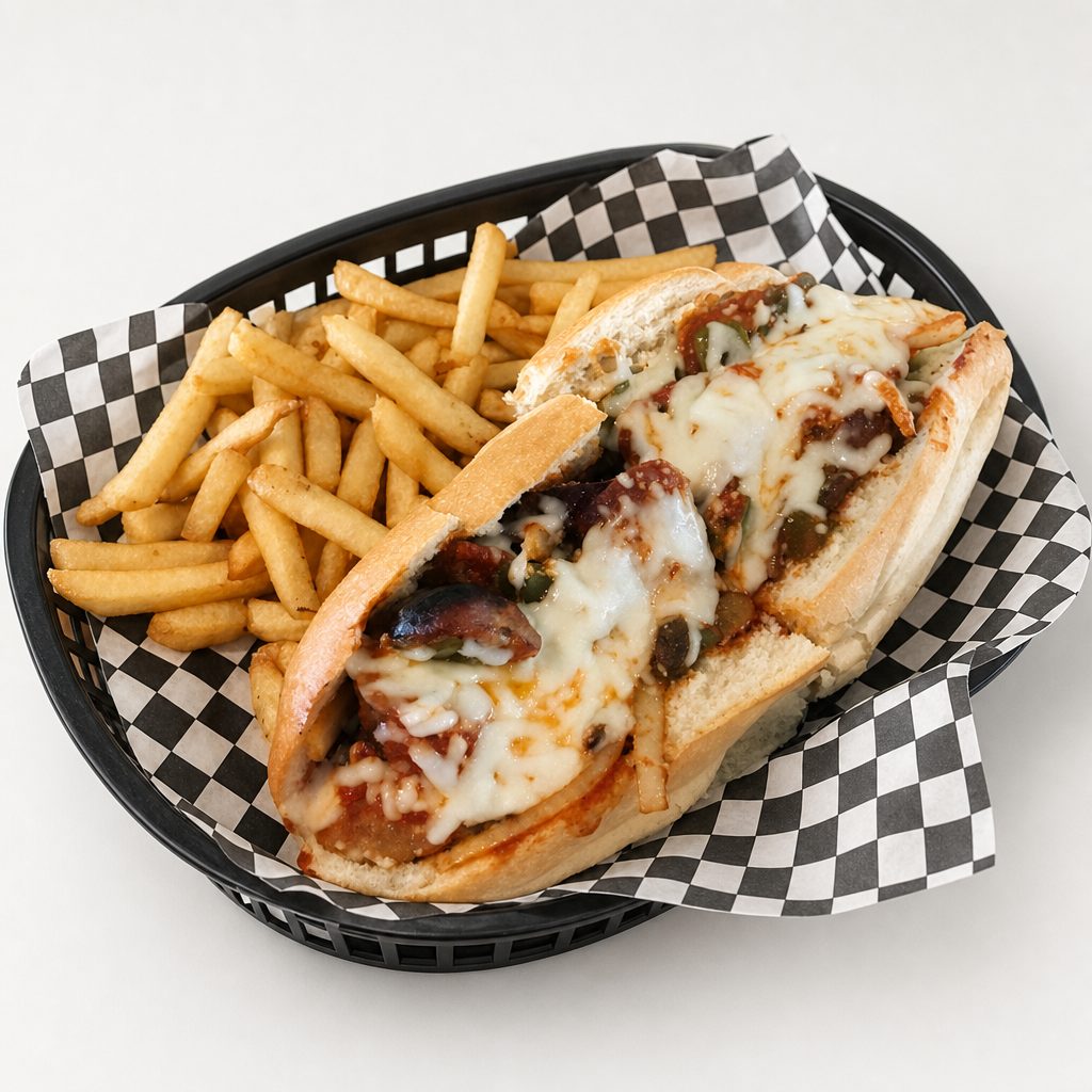 Sausage Parmesan Sandwich.